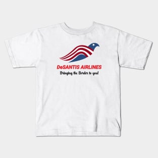 Desantis Airlines Bringing the border to you Kids T-Shirt